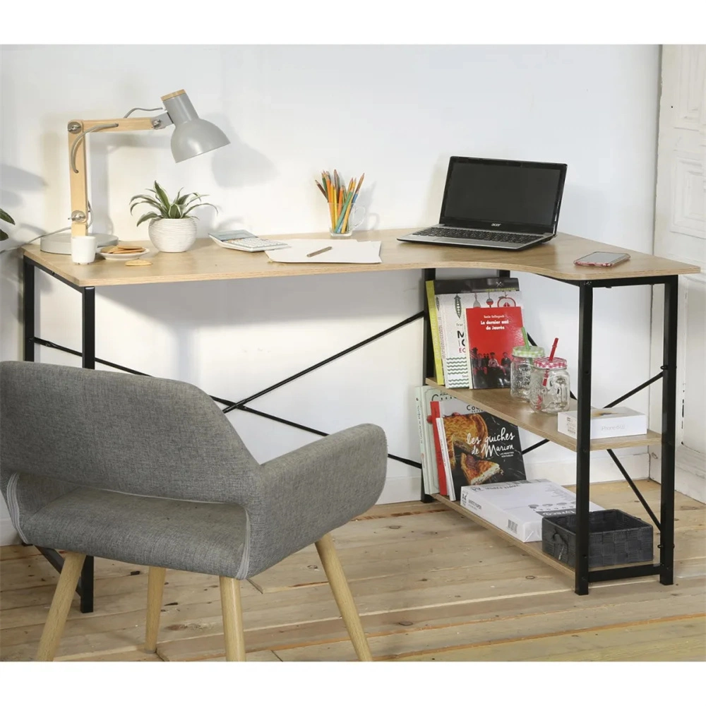 Table en bois massif moderne et solide, populaire, légère et facile à installer, stable et ferme, bureau exécutif en bois de bureau.