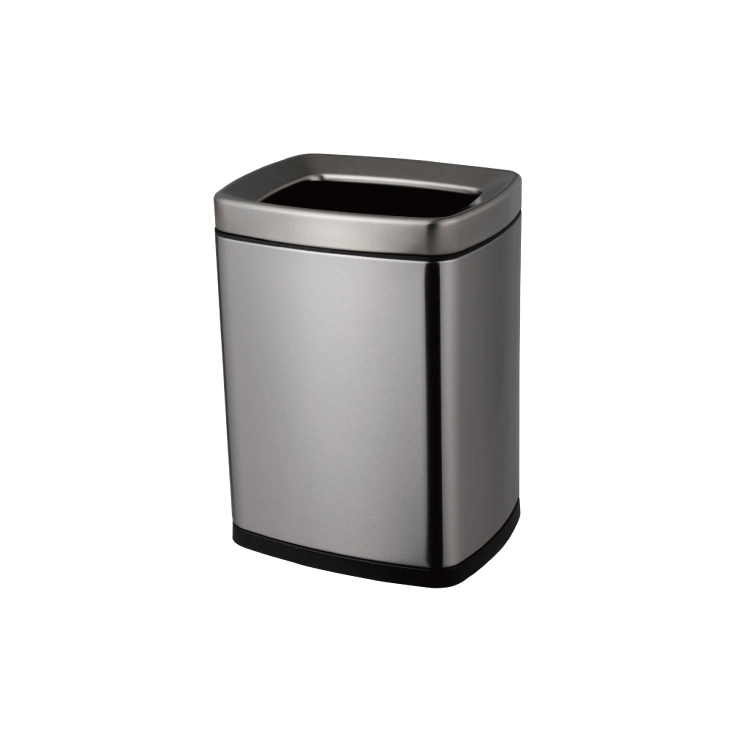 Hotel Waste Bin Brushed Stainless Steel Trash Can