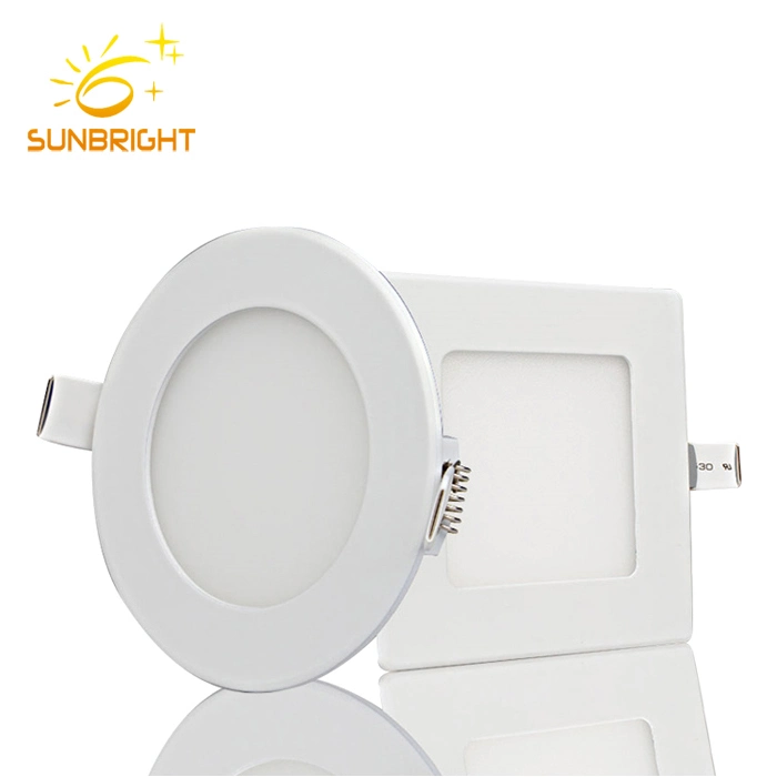 Square Thin Recessed 6W LED Light Panel Ceiling