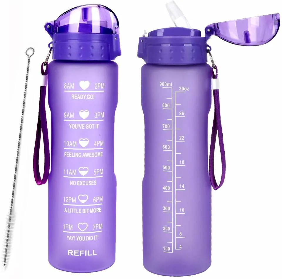 2023 New Amazon Top Saleplastic Wide Mouth Fitness Gym Outdoor Water Bottle with Custom Logo