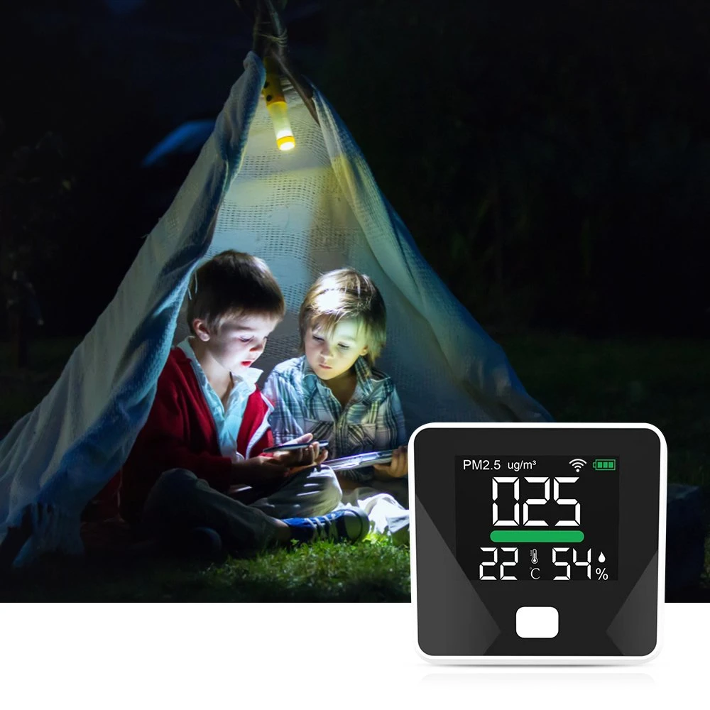 OEM WiFi Connected USB LED Pm2.5 Detector Air Quality Monitor Temperature Humidity