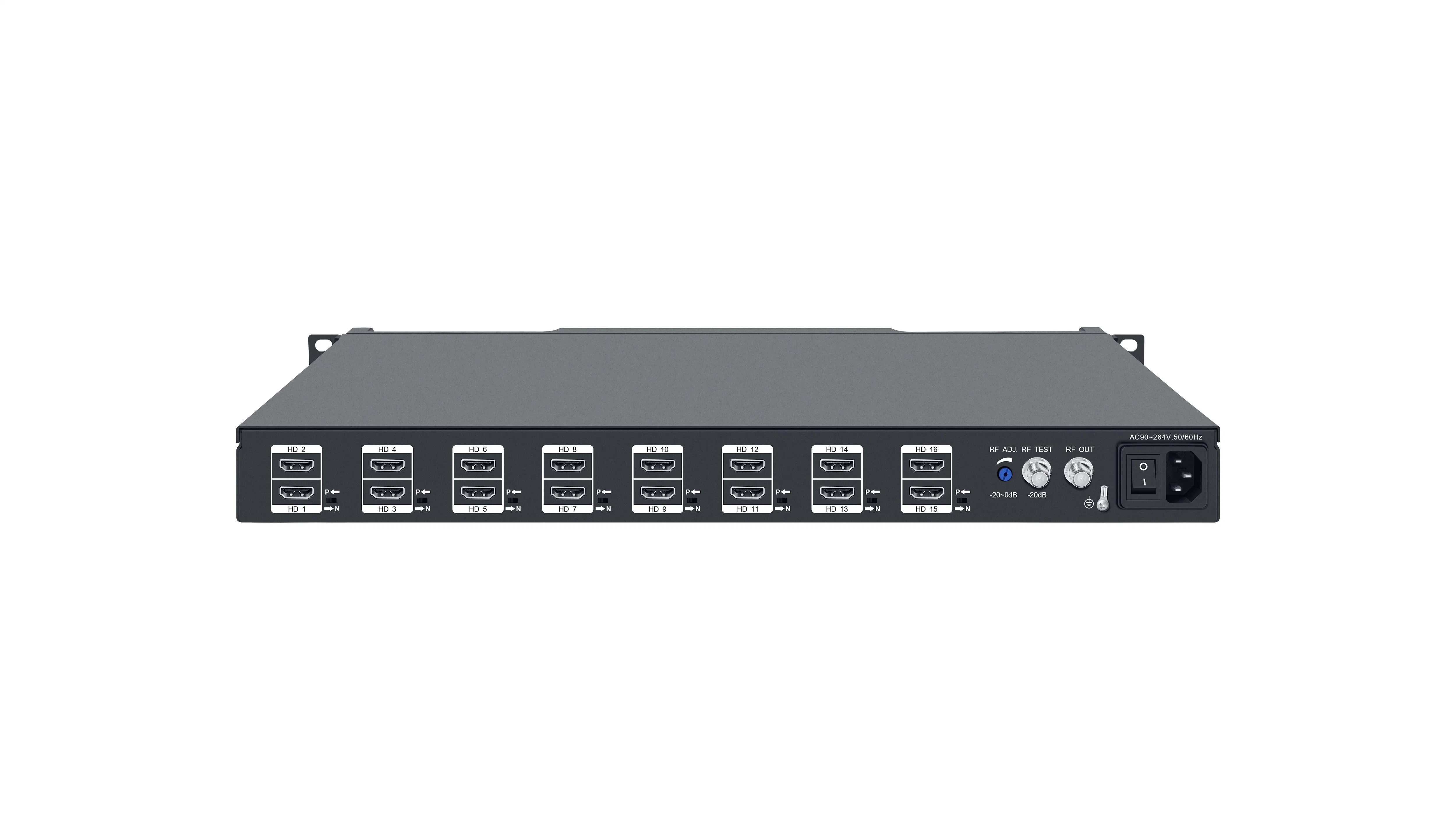 All Modulation 16 HDMI Channel 1 U Body RF OUT Modualtor analógico ágil