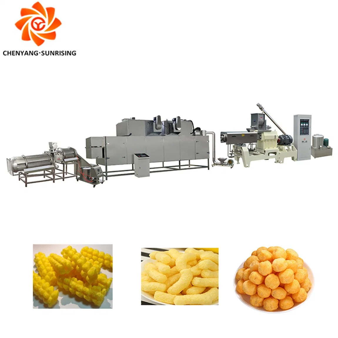 Máquina de extrusión de alimentos maíz arroz patatas fritas de hojaldre Snack inflando la fabricación Equipo