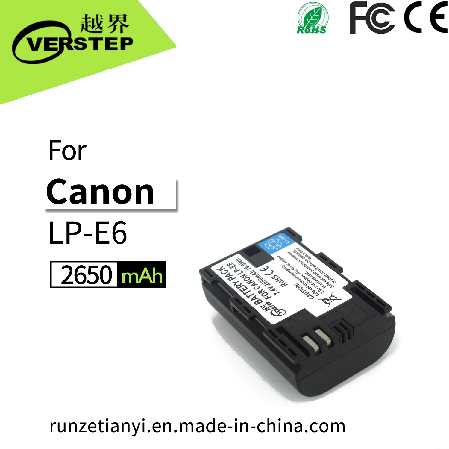 Digital Camera Battery for Original Canon Lp-E6/Lp-E6n Lpe6/Lpe6n EOS 5D Mark/6D/7D