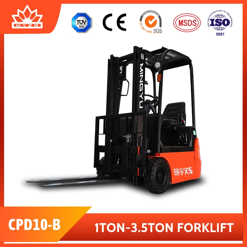 Mingyu 1t 3 Ton 4 Ton Full AC Motor Long Working Hours Battery Opration Electric Forklift Truck with CE Certification