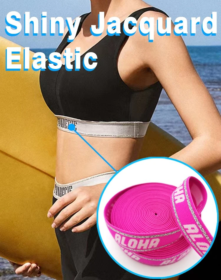 Bright Shiny Soft Nylon Custom Elastic Tape for Cloth Bra