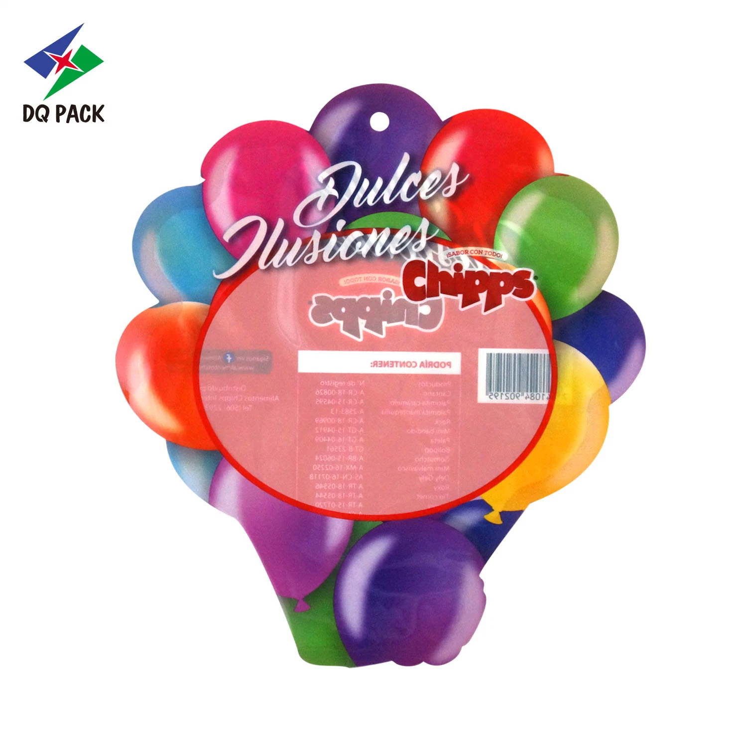 Dq Pack impreso personalizado de la bolsa de Mylar en envases de plástico Mayorista de regalo Bolsa Bolsa de embalaje en forma de caja de embalaje de dulces