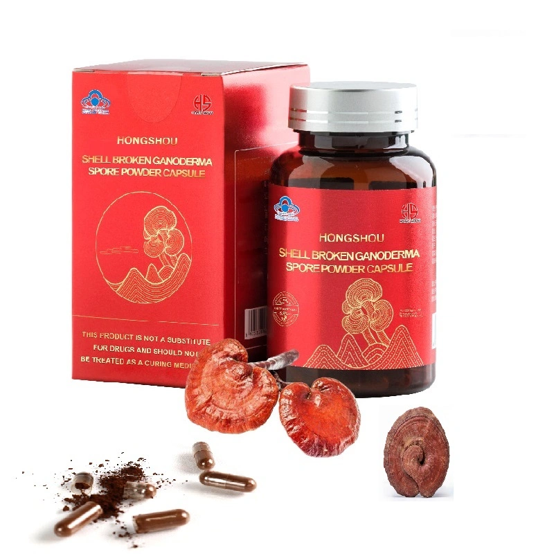 Factory Sale Triterpene Ganoderma Lucidum Lingzhi Extract Spore Powder Capsule Healthcare Supplement