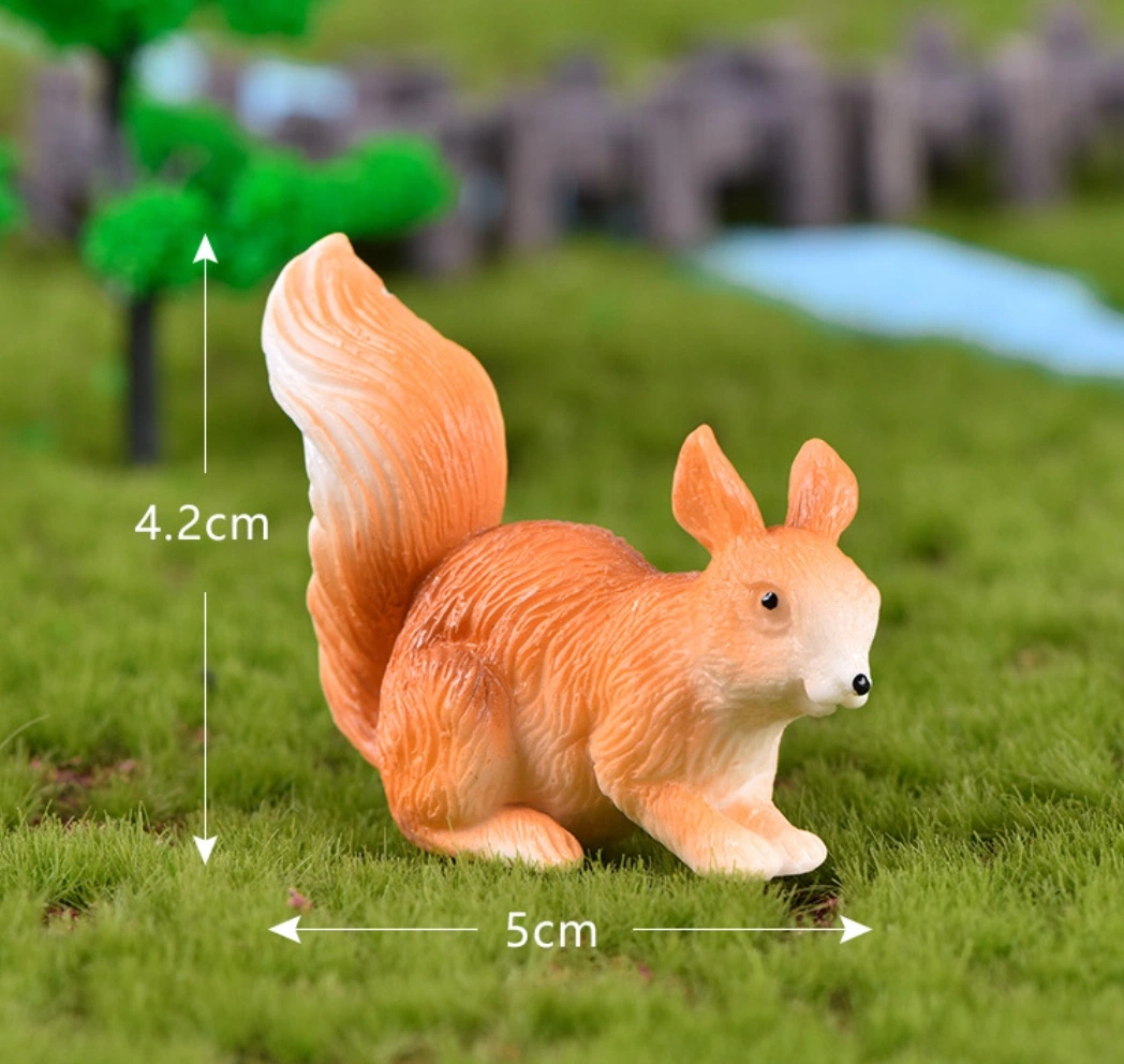 Miniature Garden Decor Fairy Resin Style Squirrel Color Feature Crafts