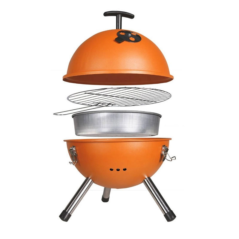 OEM Metal Mini Football Barbecue Grill Portable Kettle BBQ Grill