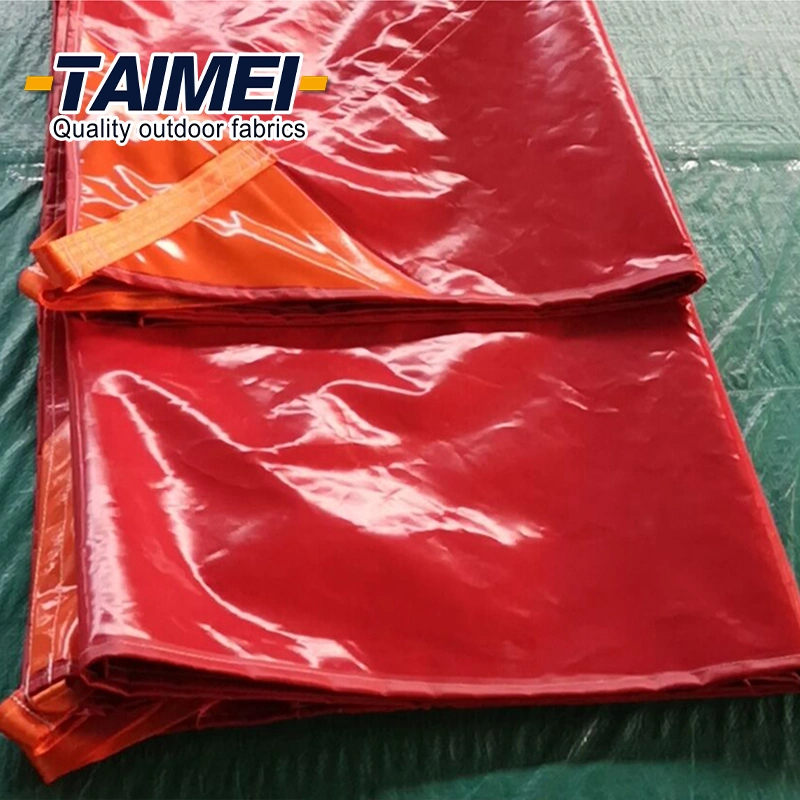 Strong Polyester Fabric PVC Snow Lifting Tarps Construction Snow Removal Tarp