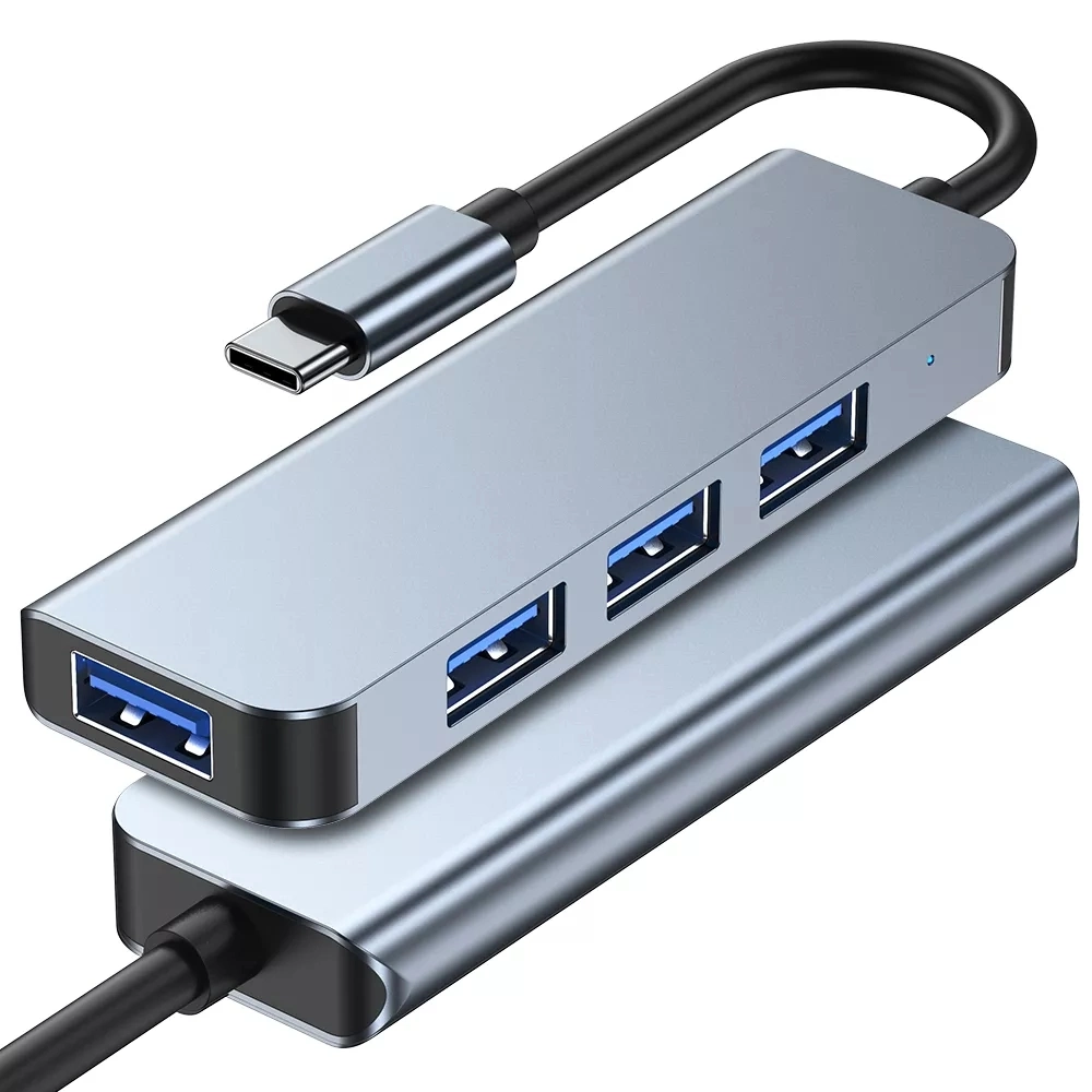 Multi Function 4 in 1 4 Ports USB C Hub 3.0 Type C 2.0 Hub