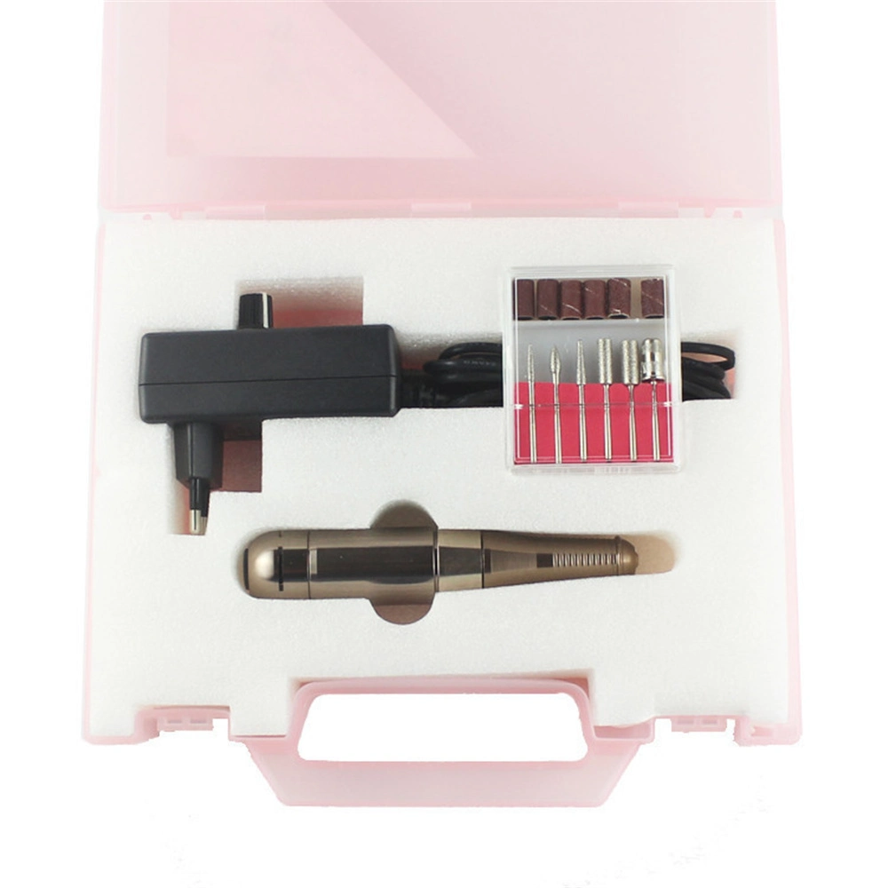 Tragbare Mini Elektrische Nail Drill File Maschine Maniküre Schleifen Nail Polnischer Maschinensatz 6 Bits Nagelausrüstung und Werkzeuge Nagel Kunst