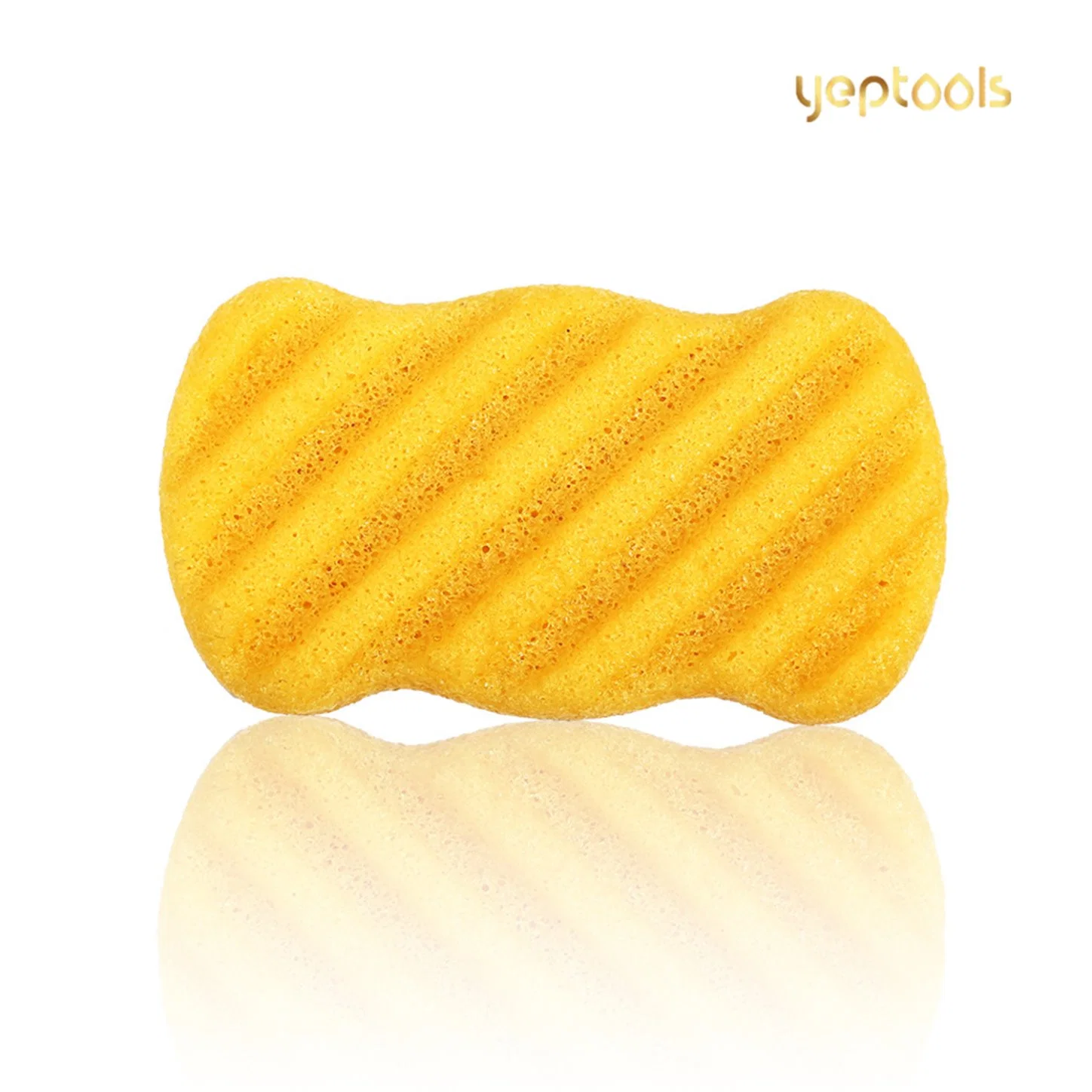 100% Natural Konjac Lemon Brighten Whitening Wave Shaped Bath Shower Sponge