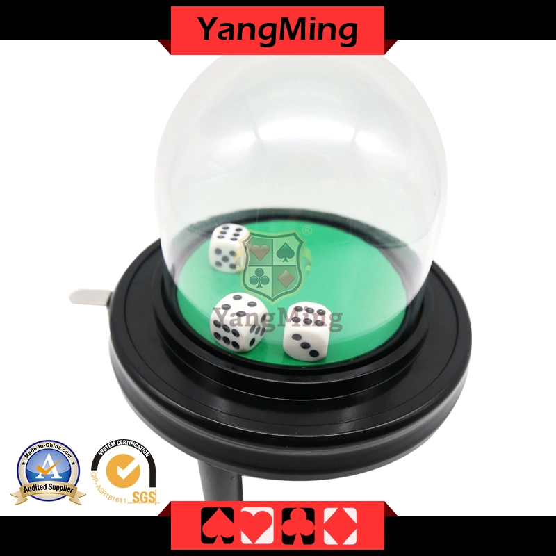 Black Color Casino Plastic Manual Dice Cup Shape Automatic Dice Cup for Casino Poker Table Games (YM-DI03)