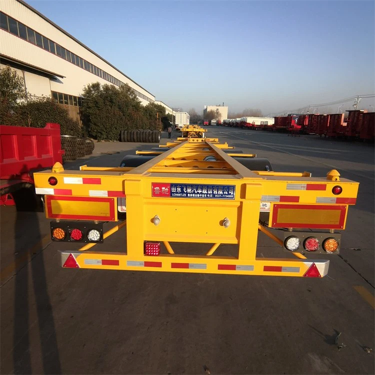 Boutique 3 Axle Skeleton Trailer 40FT Sea Container Transport Semi Trailer for Sale