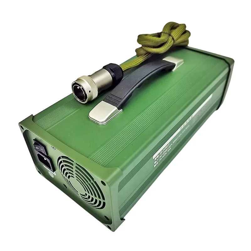 AC 220V Military Quality DC 86.4V 87.6V 15A 1500W Low Temperature Charger for 24s 72V 76.8V LiFePO4 Battery Pack with Pfc