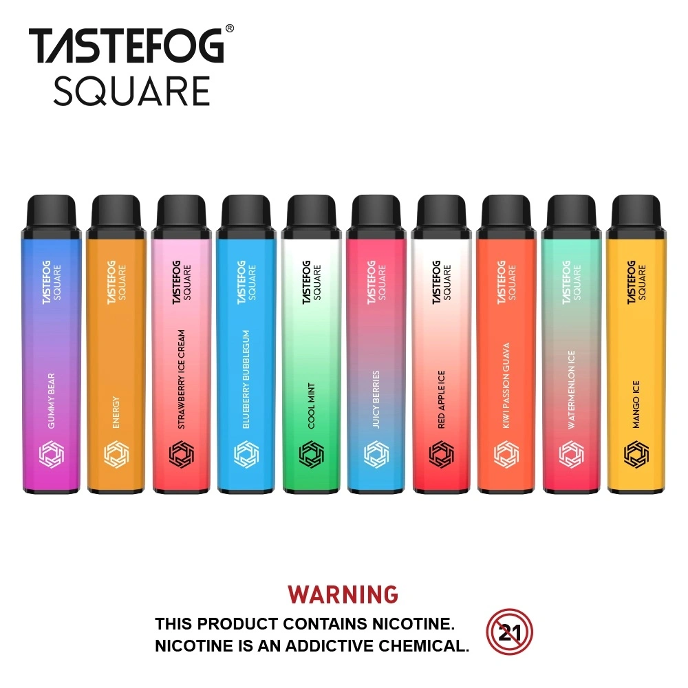 Tastefog Square 3500 أطواق السجائر الإلكترونية القابلة للتفتيت القرود بالجملة 2% النيكوتين المالحة