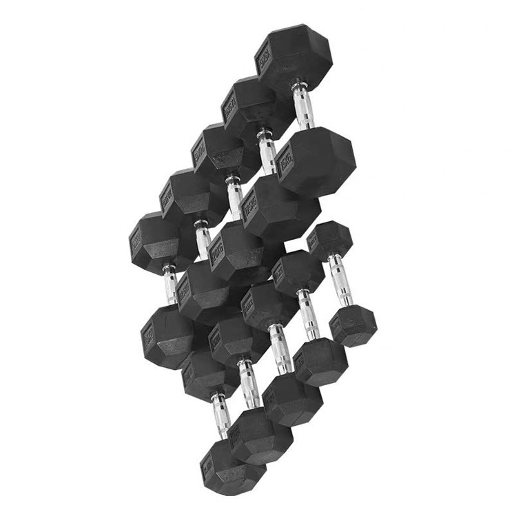 Cheap Cast Iron Hex Dumbbels 10kg Rubber Dumbbell Set for Sale