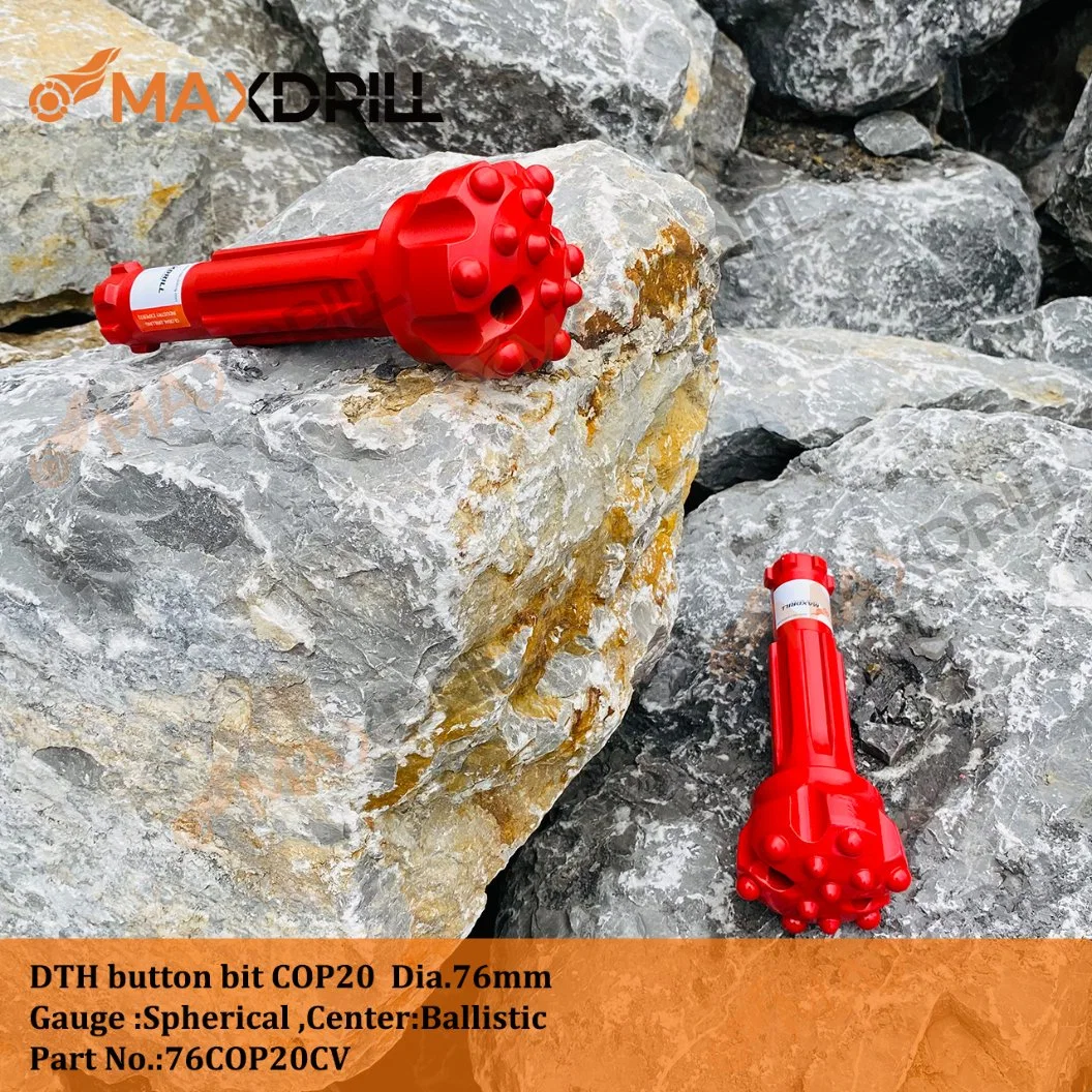 Maxdrill Drilling DTH Hammer Cop20 76mm Bit for Water Well