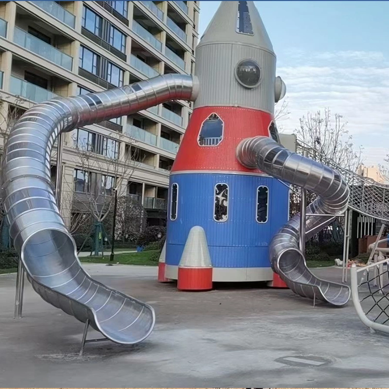 Qdbxg003 Deslizante de acero inoxidable Equipos de diversión al aire libre el equipo del Parque Infantil de escalada