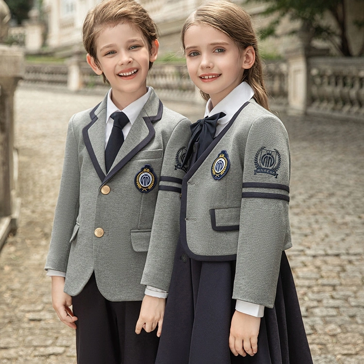 British Style Boys Girls School Uniform Full Set Style Cotton Choral Performance Clothing