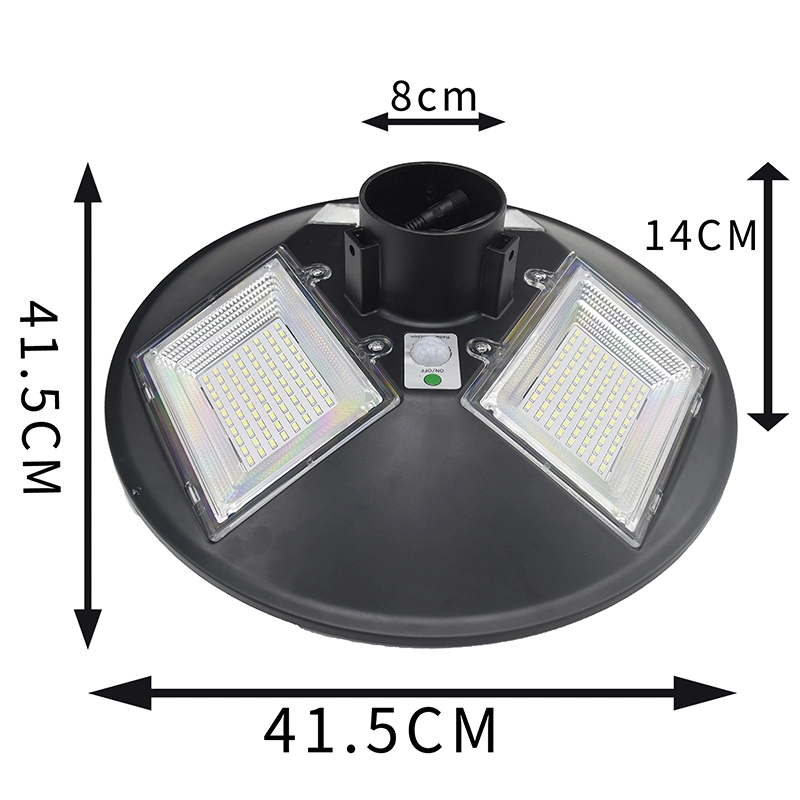 150W en una sola calle luz LED de iluminación solar LED Lámpara de jardín al aire libre OVNI