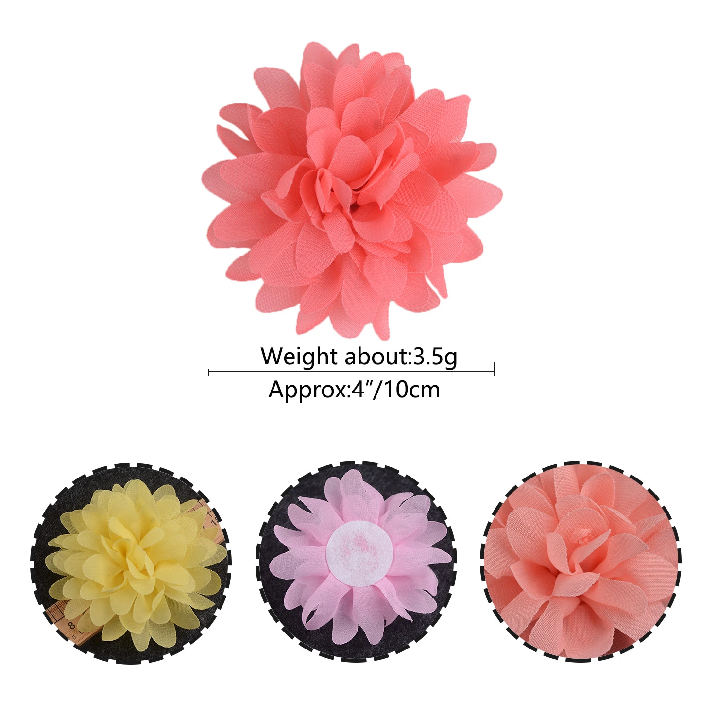 10,5cm Chiffon große Blumen DIY Schuhe und Hüte Kleidung Blume Blumenaccessoires Aus Stoff