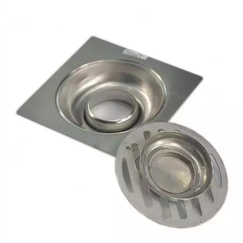 Brushed Stainless Steel Drain Plug Pop-up Sink Plug Cover with Bathroom Strainer