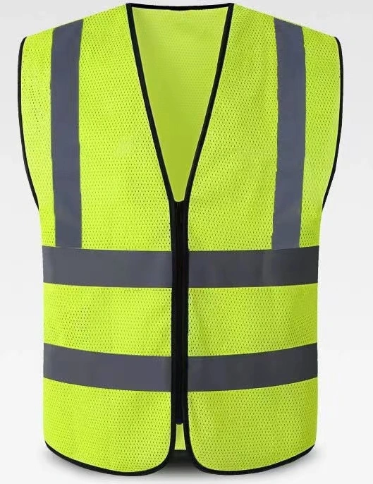 Gilet de sécurité en maille polyester haute visibilité à livraison rapide