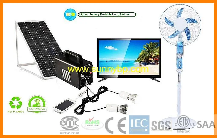 15W Sistema Generador solar portátil cargador de teléfono de radio