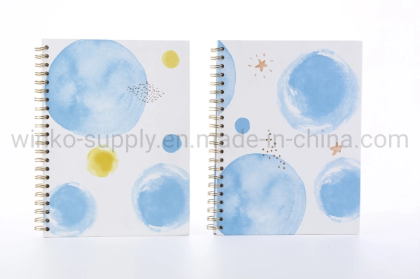 Wholesale Hard Paper Cover Spiral Notebook