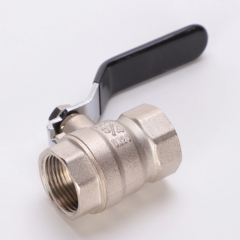 Brass Forged Water Pipe Ball Valves Full Range with Level Handle Nickel Plating