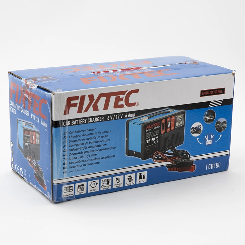 Fixtec 6/12 Volt 75/115W 6A Portable Power Battery Charger