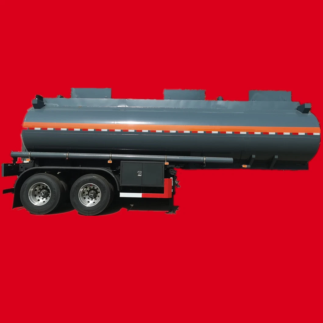 27mt 2 Axles Chemical Liquid Hydrochloric Acid Tanker Truck Trailer 24cbm