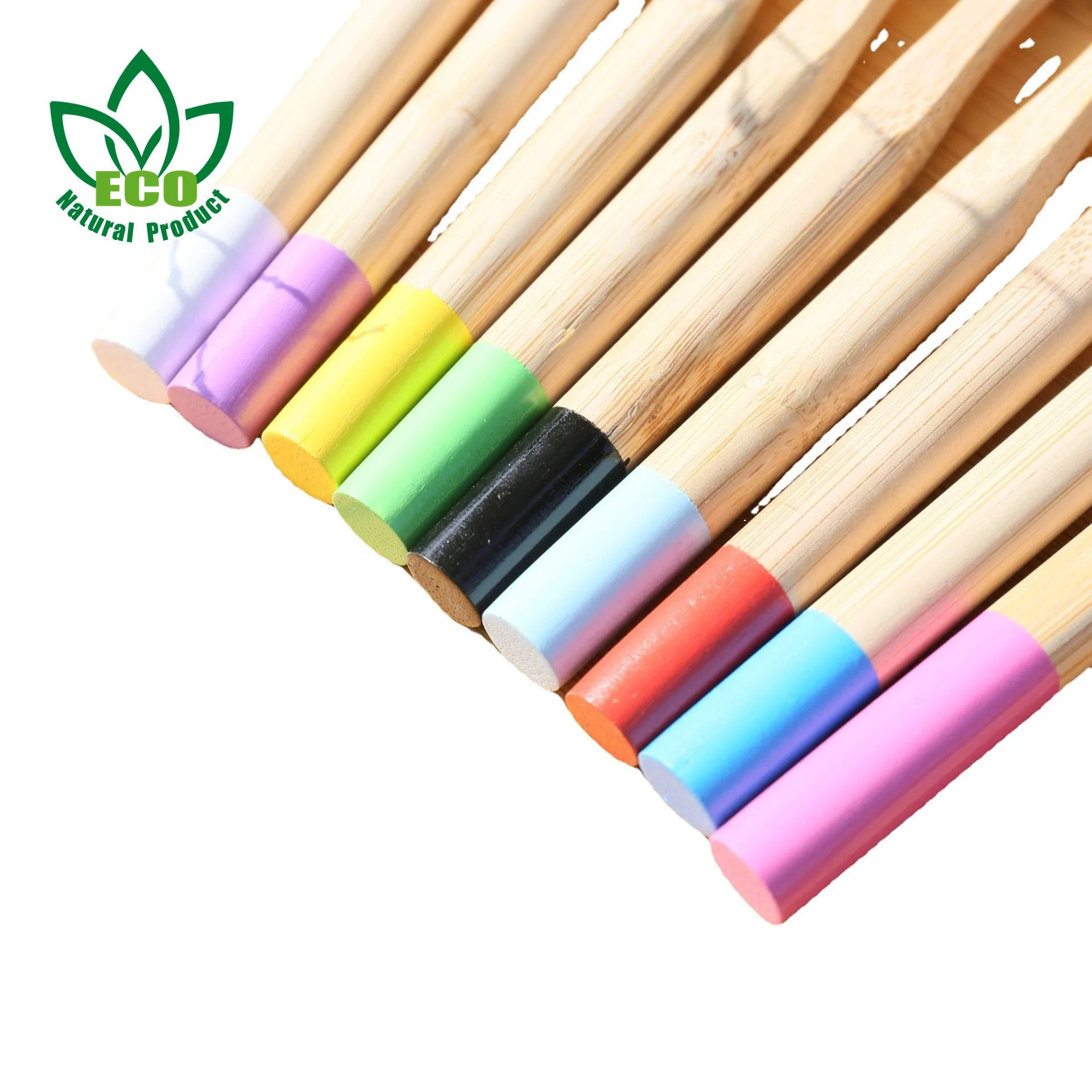 Wholesale Hotel Wooden Handle Toothbrush Eco Natural Charcoal Fiber Bamboo Round Toothbrush