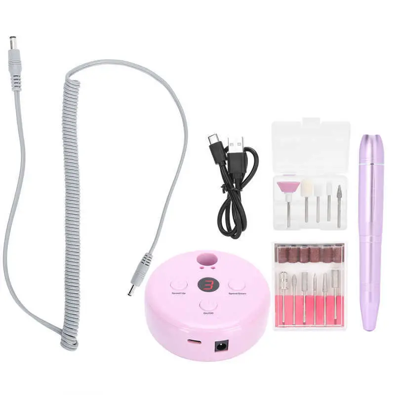 Electric Nail Drill Set USB Manicure Pen Sander Polisher Pedicure Manicure Cutter Polish Remover Nails Sander