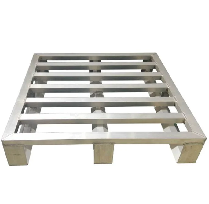 Newest Aluminum Industrial Pallets Reinforced Metal Tray Warehouse Storage Pallet