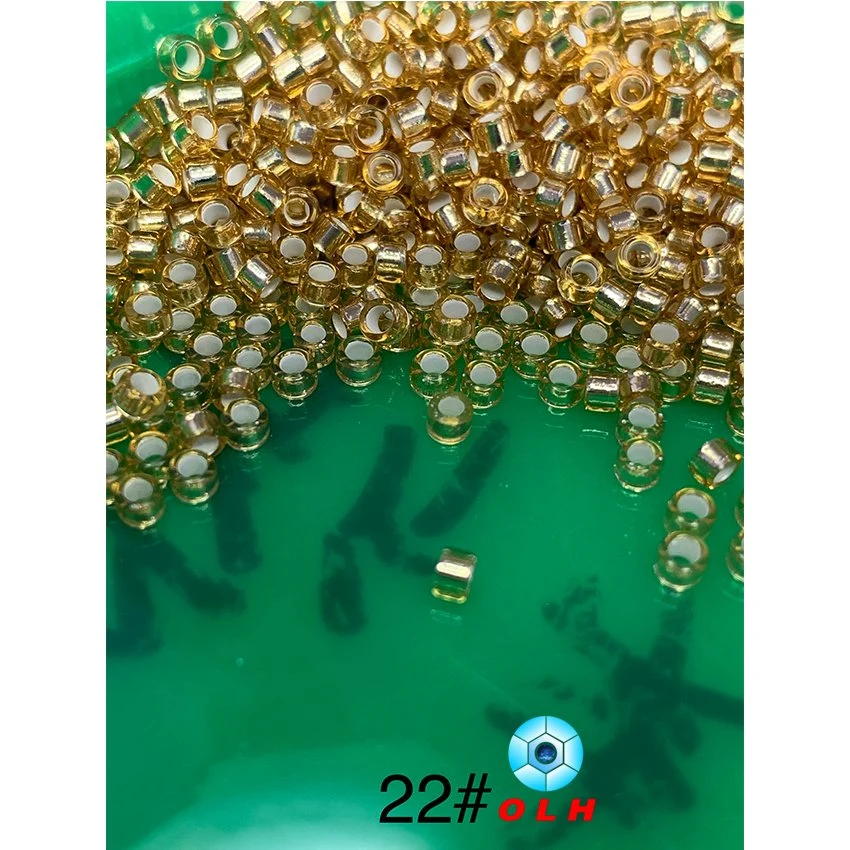 Factory Direct Sale Wholesale/Supplier #22 Round 2.5mm Gold Yellow Glass Seed Beads Machine Glass Beads for Garment & Jewelry Making & Embroidery Machine