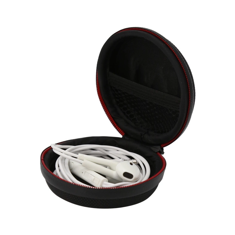 Mini Fone de ouvido intra-auriculares Auscultadores Auscultadores auriculares caso pequenos de disco EVA Zipper Bag Bolsa de armazenamento