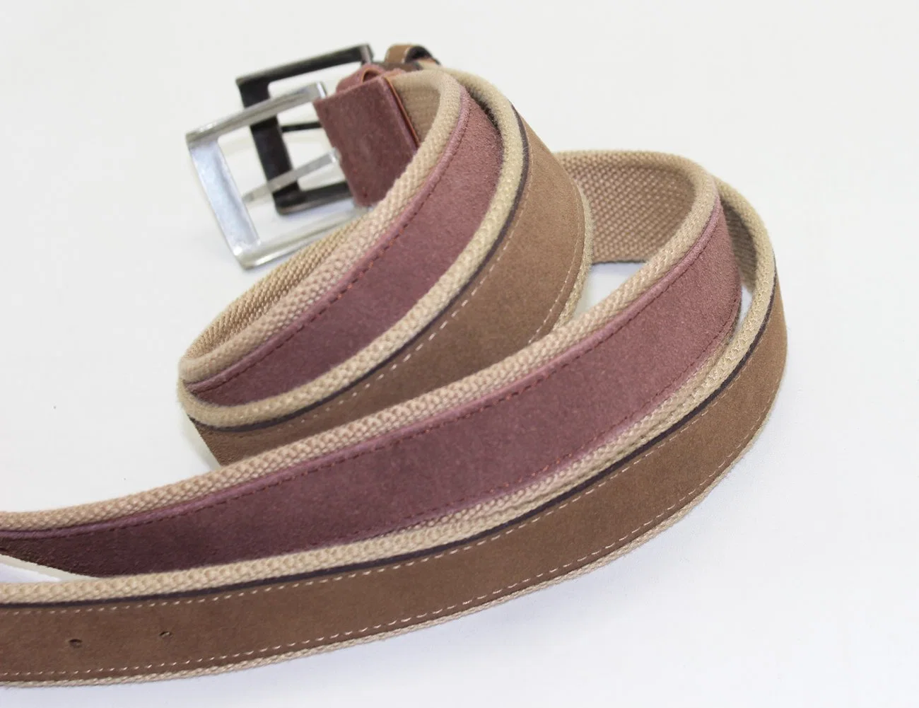 Factory Direct Custom Colored Fashion Men's Suede Leather Belt with Metal Pin Buckle
