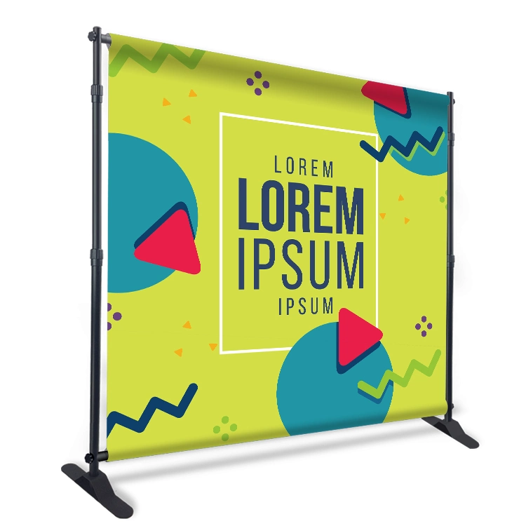 10FT Straight Telescopic Tension Fabric Backdrop Display Banner Stand