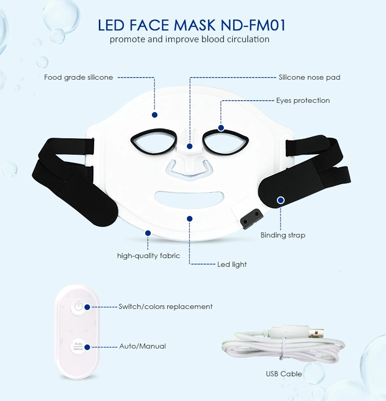 OEM ODM Wholesale/Supplier Beauty Care Multi-Function Colorful LED Light Therapy Face Mask Beauty Equipment Skin Rejuvenation Acne Remove for Home Use