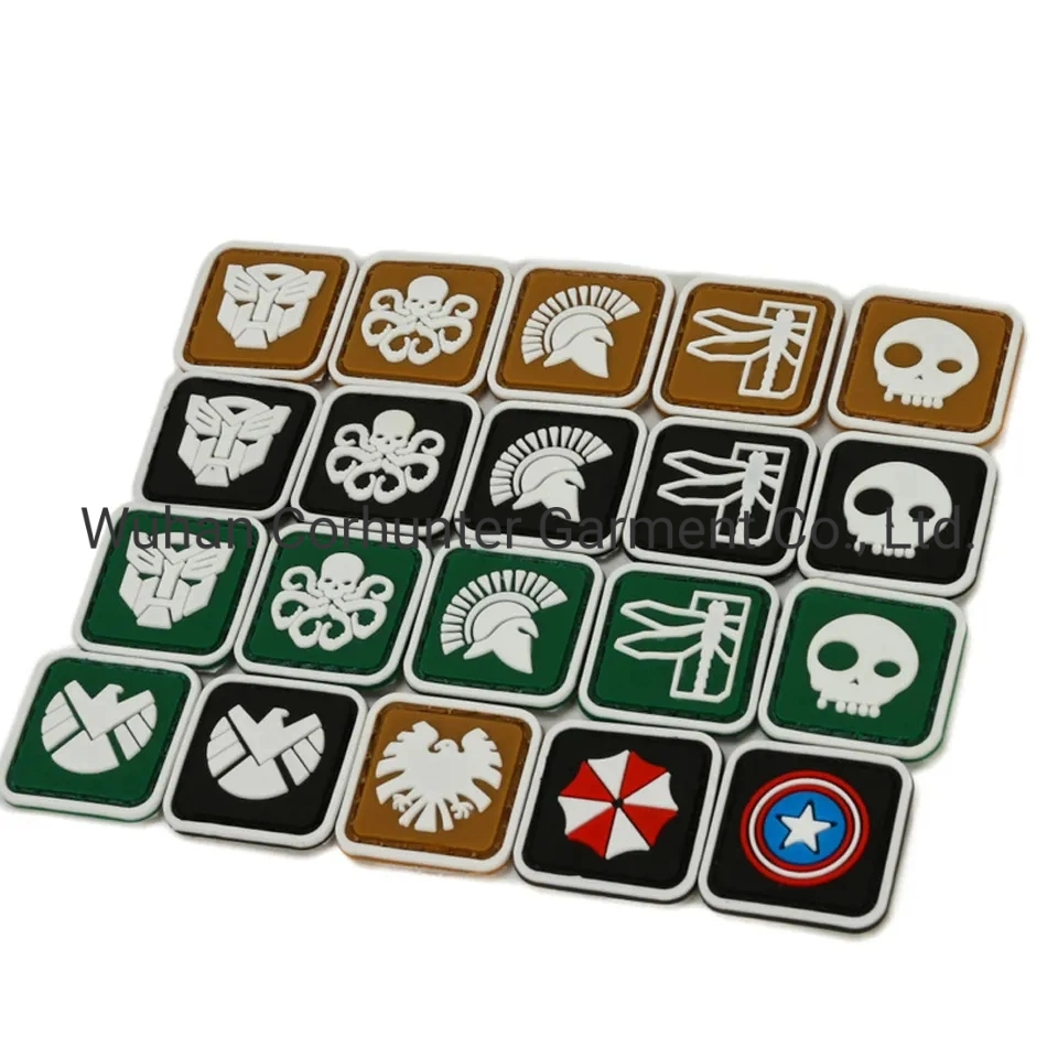 Customized Tactical Soft PVC Rubber Hook and Loop Badges Patches
