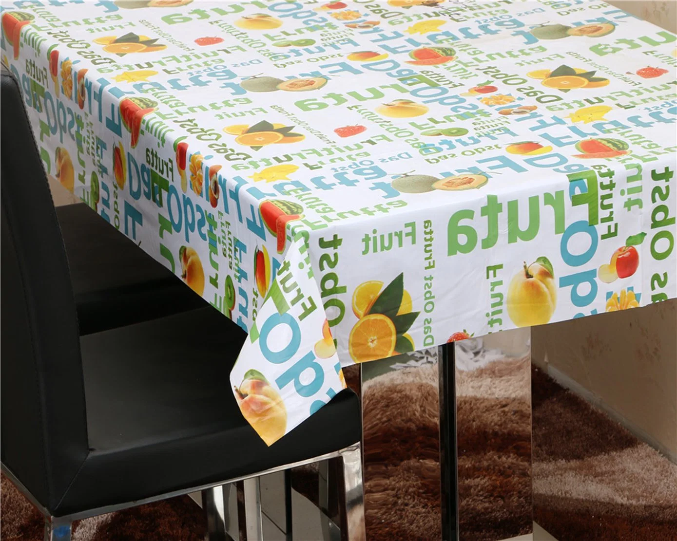 Food Design Wasserdichte PVC Tischtuch Kunststoff gedruckt Vinyl Tisch Stoffrollen