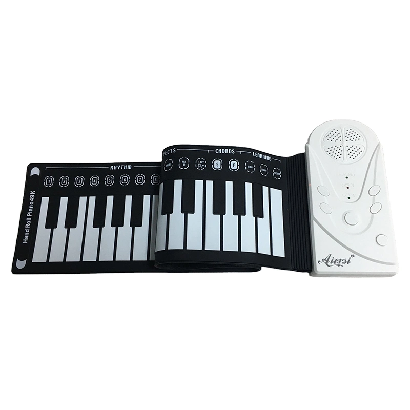 Electronic Organ Soft 49 Keys Keyboard Piano Electronic Roll up Piano