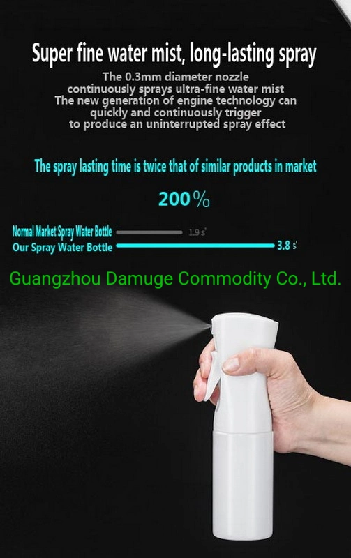 500ml 17oz Clear Pet Fat Round Damuge Sprayer Bottle with Trigger Sprayer for Disinfectant Water Home Cleaning Flowering Moisturizing Hairdressing Cylinder Mug