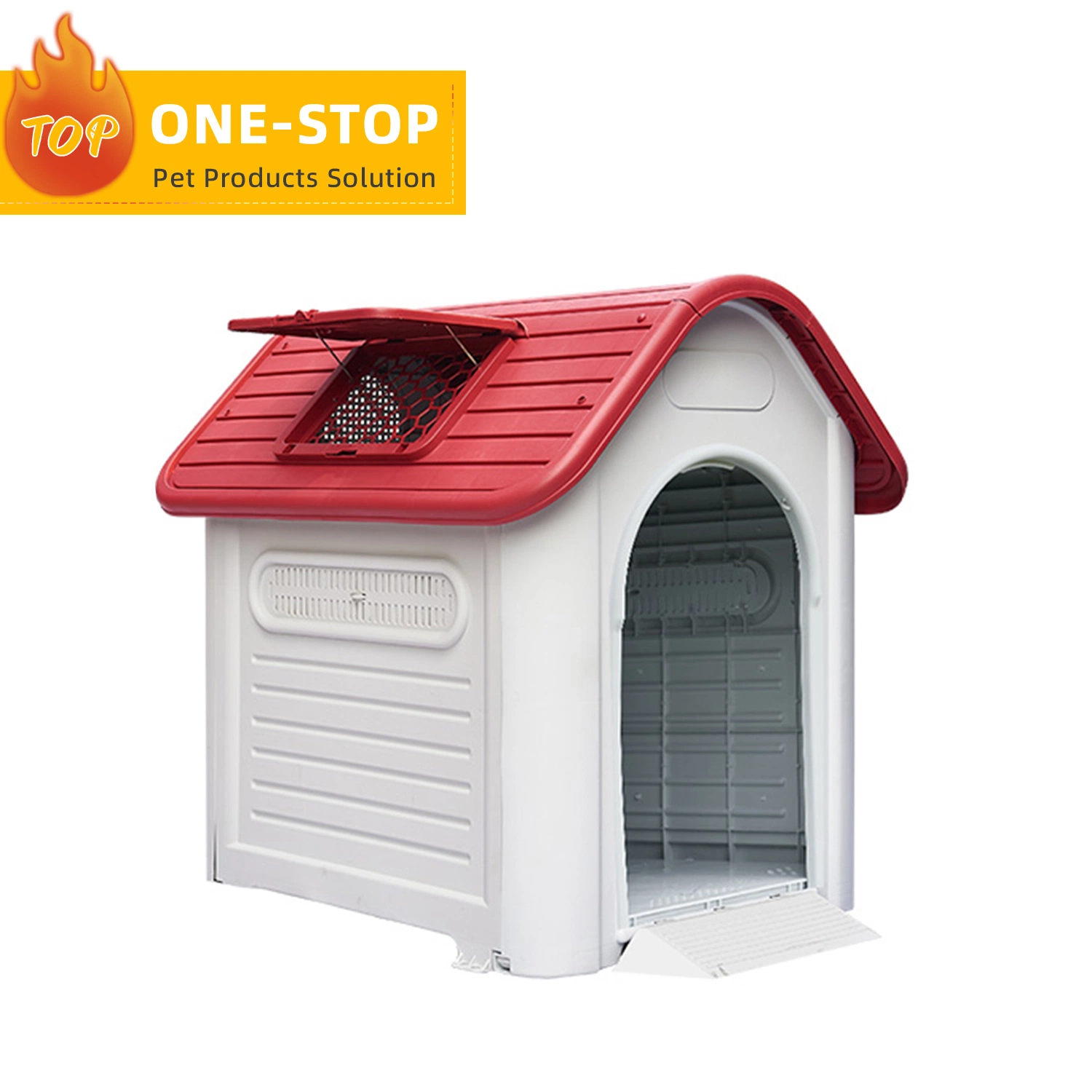 Wholesale/Supplier Breathable Non Toxic Solidity OEM Dog Kennels Ventilate Plastic Outdoor Pet House for Pet Dog