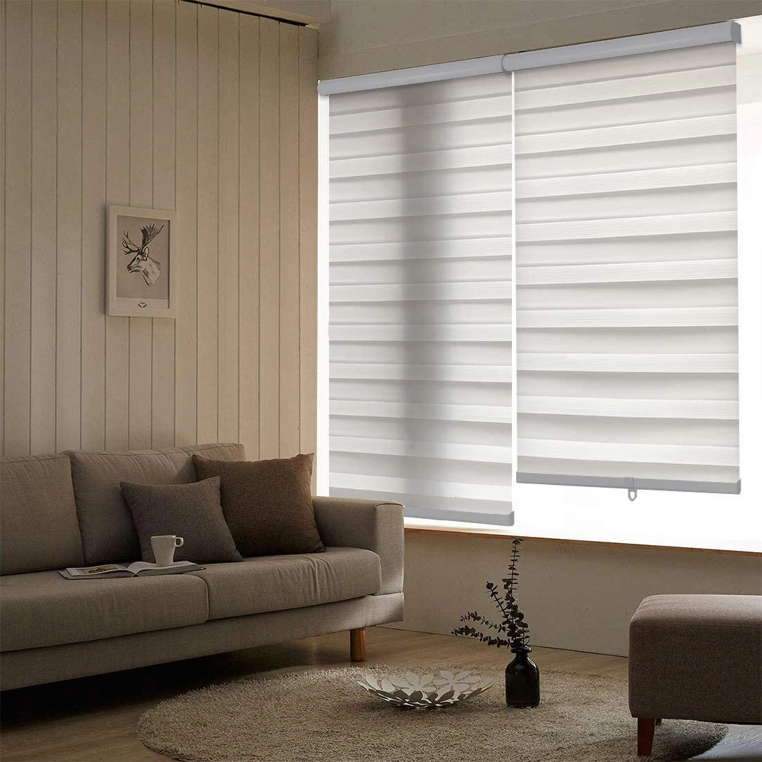 2023 Hot New Products Wholesale/Supplier Cordless Zebra Blinds Window Curtain