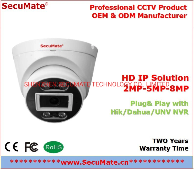 Vigilância de vídeo CCTV de 2 MP ONVIF Plataforma Xmeye Dome plástica barata Câmaras IP do fabricante OEM ODM China CCTV